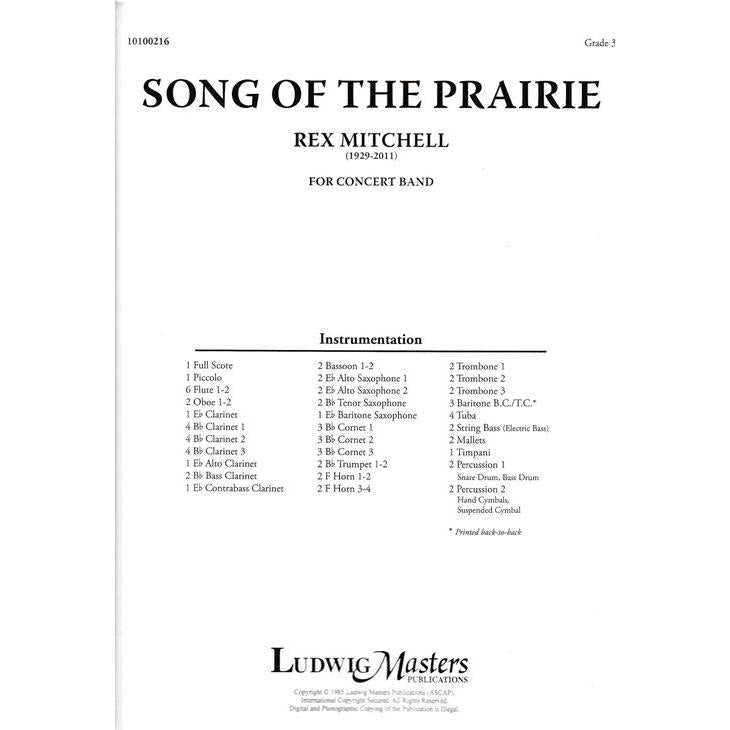 (楽譜) 大草原の歌 / 作曲:レックス・ミッチェル (吹奏楽)(フルスコアのみ)