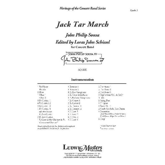 (楽譜) 行進曲「ジャック・ター」 / 作曲：ジョン・フィリップ・スーザ　編曲：ローラス・ジョン・シッセル (吹奏楽)(スコアのみ)