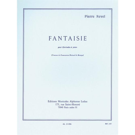 (楽譜) ファンタジー / 作曲：ピエール・ルヴェル (クラリネット＆ピアノ)
