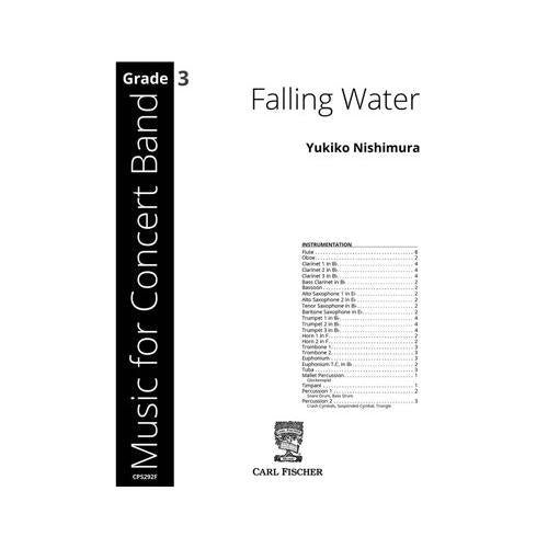 (楽譜) Falling Water / 作曲：西邑由記子 (吹奏楽)(フルスコアのみ)