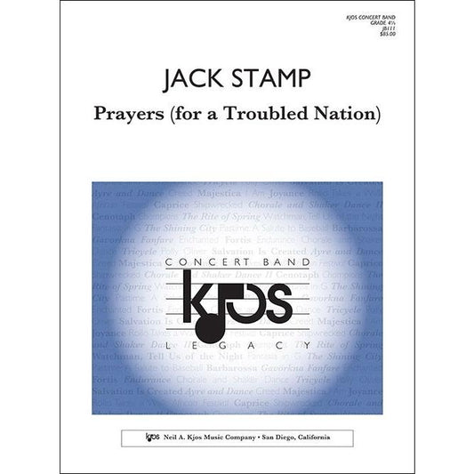 (楽譜) 苦難に満ちた国家への祈り / 作曲：ジャック・スタンプ (吹奏楽)(スコア+パート譜セット)