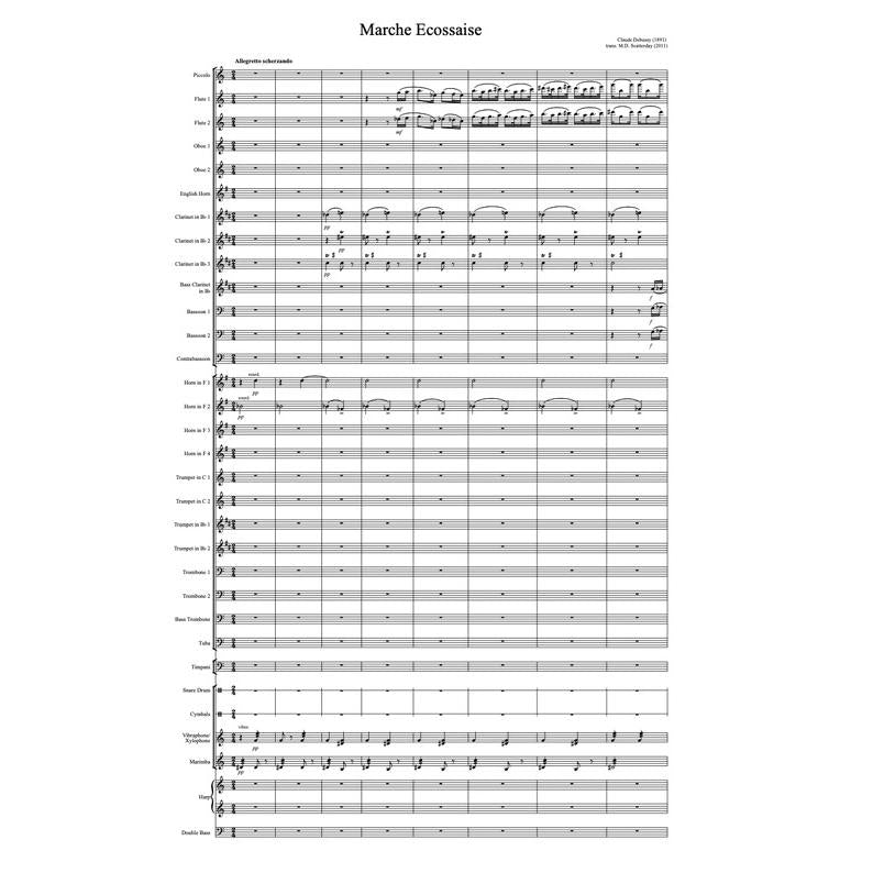 (楽譜) スコットランド風行進曲 / 作曲：クロード・ドビュッシー　編曲：マーク・スキャッタディ (吹奏楽)(スコアのみ)