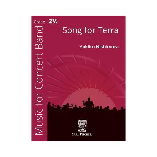 (楽譜) Song for Terra / 作曲：西邑由記子 (吹奏楽)(スコア+パート譜セット)