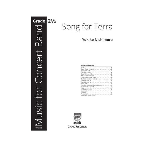 (楽譜) Song for Terra / 作曲：西邑由記子 (吹奏楽)(スコアのみ)